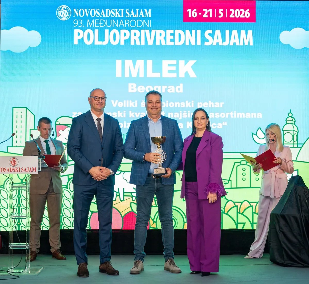 Kompanija Imlek Šampion kvaliteta 93. novosadskog Međunarodnog sajma poljoprivrede