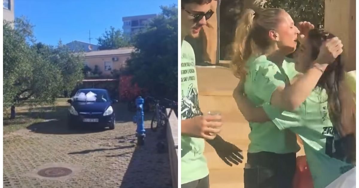 Od šoka pala na pod, suze nije mogla da zadrži: Maturantni iz Zadra razrednoj kupili AUTO! Video zapalio mreže