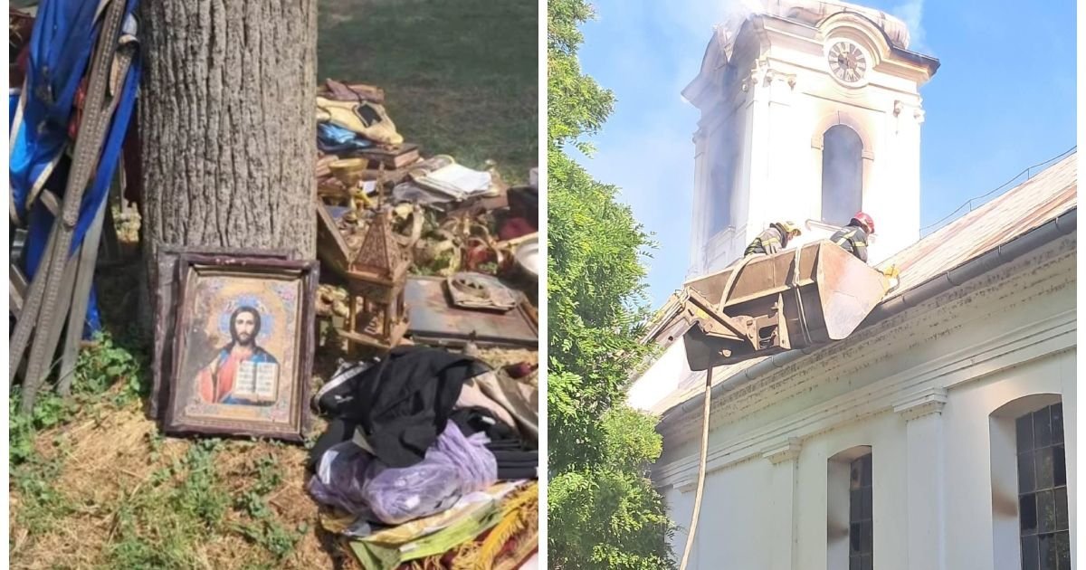 Spasene vredne ikone i predmeti iz plamena: Vatrogasci se hrabro borili da ugase požar u crkvi kod Zrenjanina