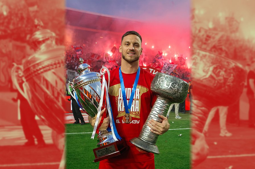 Fudbalerima Crvene zvezde uručen trofej i dodeljene medalje namenjene šampionu Srbije
