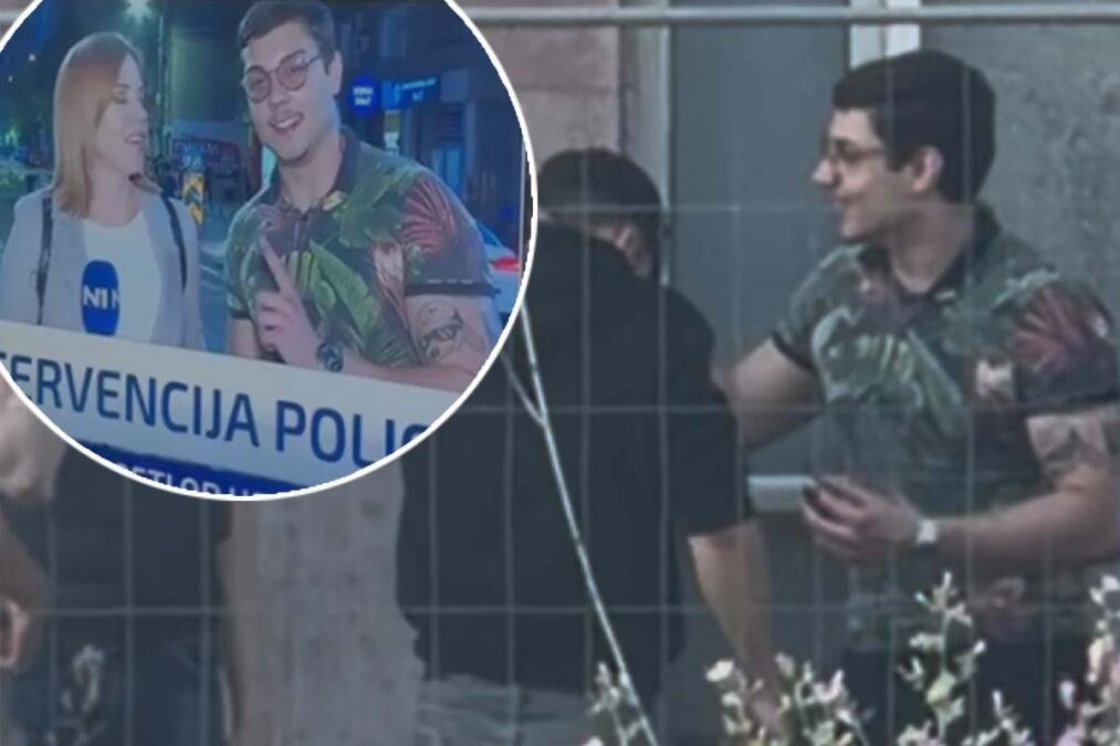 DROGIRA SE I URINIRA PO NARODNOJ BIBLIOTECI, PA DAJE INTERVJU ZA N1! Skandalozno ponašanje jednog od vođa blokadera posle skupa na Slaviji! (FOTO, VIDEO)