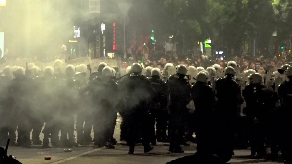Student says protest was peaceful, incidents occured only after it officially ended