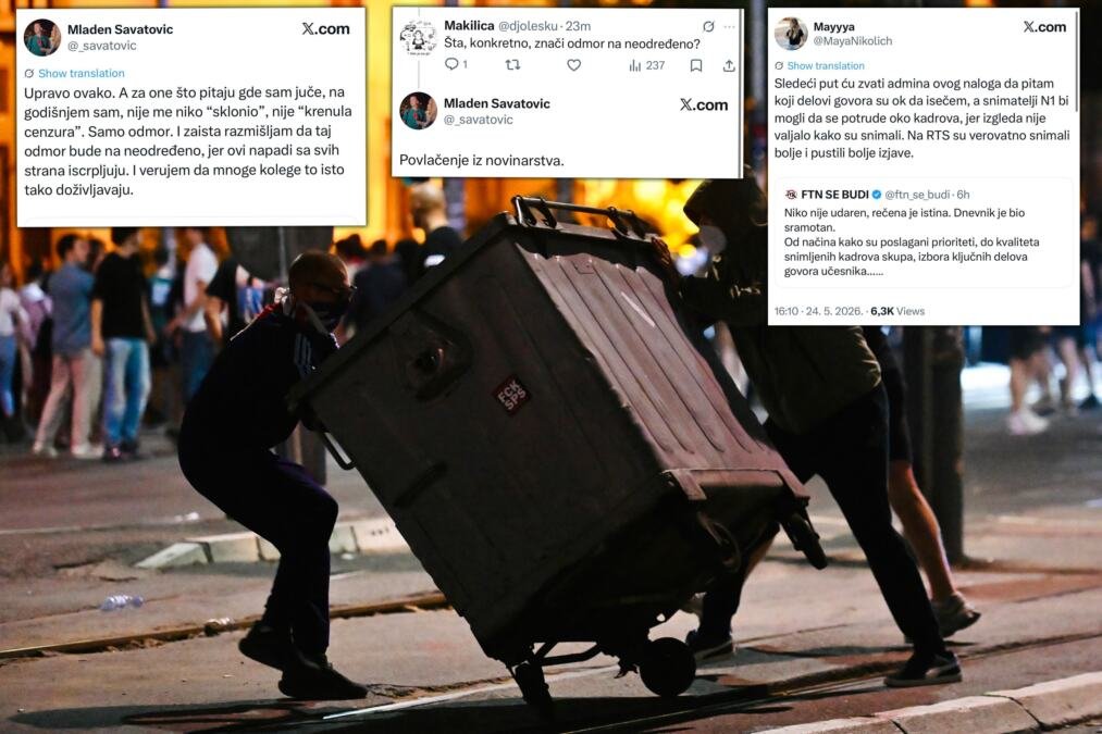 BLOKADERI SA FAKULTETA POVREDILI TANANA OSEĆANJA BLOKADERA SA N1 U svetlu sveopštih napada, najavili povlačenje iz novinarstva! Kidišu jedni na druge (FOTO)