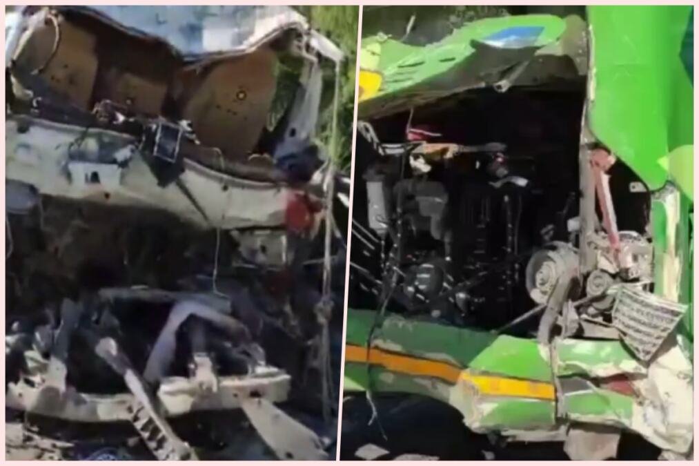 MINIBUS SE ZABIO U AUTOBUS PARKIRAN PORED AUTOPUTA! U stravičnoj saobraćajki u Pakistanu 17 mrtvih, nesreću izazvala nemarnost vozača (FOTO, VIDEO)