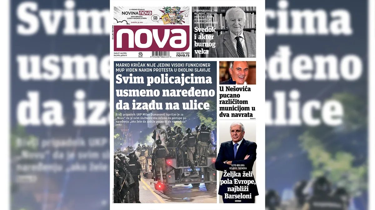 "Nova" piše: Zašto su svi funkcioneri MUP bili u okolini Slavije posle protesta