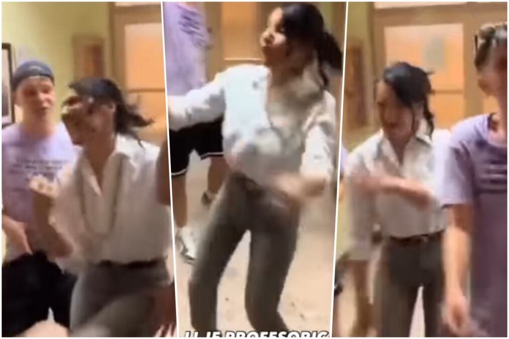 PROFESORKA IZ HRVATSKE POSTALA HIT ZBOG OVOG SNIMKA: Pogledajte kako igra sa maturantima, komentari podeljeni (VIDEO)