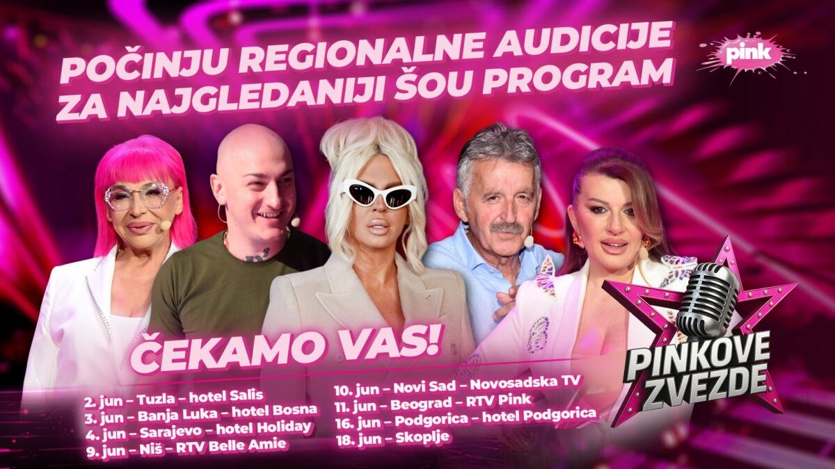 REGION TRAŽI NOVU ZVEZDU: Počinju audicije za Pinkove zvezde, žiri spreman da otkrije nova velika imena!