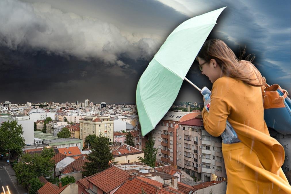 NEVREME VEĆ HARA KOMŠILUKOM: Izdato upozorenje za područje oko prestonice, VETAR ČUPAO DRVEĆE u više gradova - pljuskovi, grmljavina i grad prete Srbiji (FOTO)
