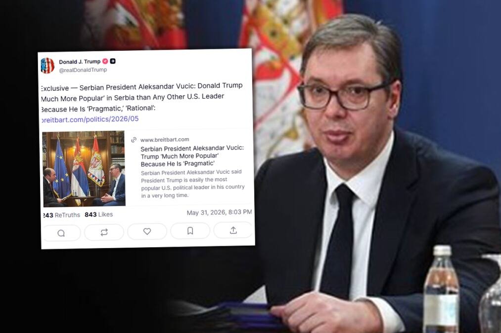 NAKON POSETE KINI, DONALD TRAMP NA SVOJ NALOG OBJAVIO VUČIĆEV INTERVJU Predsednik Srbije objasnio zašto uživa podršku Srba, američki lider se odmah oglasio