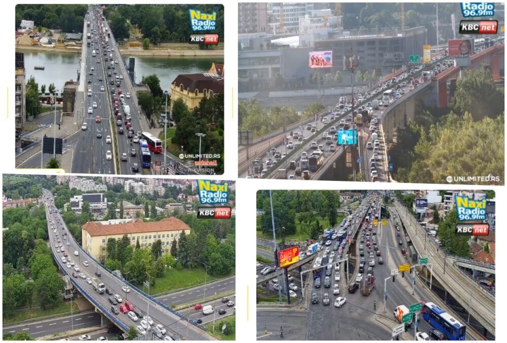 KOLAPS NA GAZELI ZA GRAD, KOLONE NA AUTOKOMANDI! Gužva na Brankovom u smeru ka Novom Beogradu, koloni na Plavom mostu ne vidi se kraj(FOTO)
