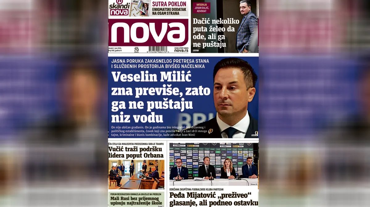 "Nova" piše: Šta se krije iza zakasnelog pretresa stana bivšeg načelnika beogradske policije