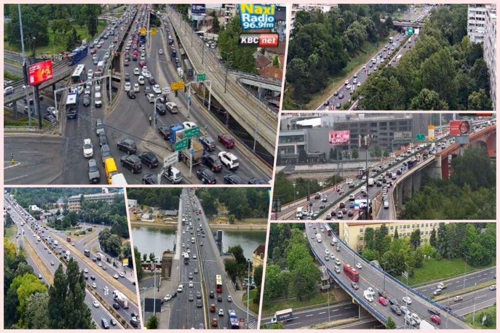 KRKLJANAC NA AUTOKOMANDI, DUGE KOLONE ZA NOVI BEOGRAD: Pogledajte gde je jutros najveća gužva u špicu (FOTO)