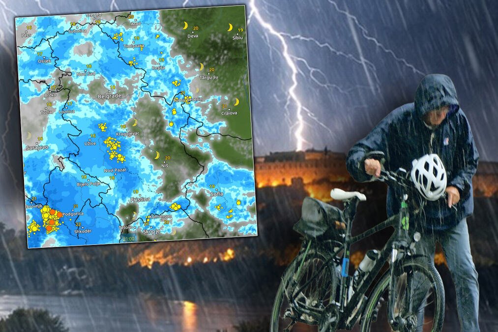 PLJUSAK U BEOGRADU, RADARSKI SNIMCI POKAZUJU KADA I GDE ĆE BITI NAJJAČE NEPOGODE: Pogledajte kako će se nevreme kretati po Srbiji (FOTO)