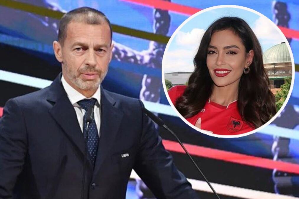 NI ČEFERIN NIJE ODOLEO ALBANKI! Prvi čovek UEFA nije skidao osmeh sa lica, Eva Murati mu pomutila mozak: Jedan detalj svima zapao za oko... (FOTO)