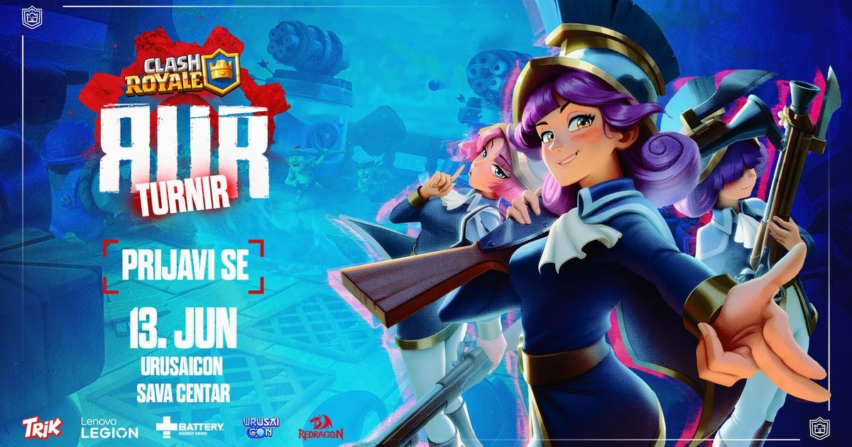 Prijavi se za Clash Royale 1v1 turnir na Urusai Conu 13.06!