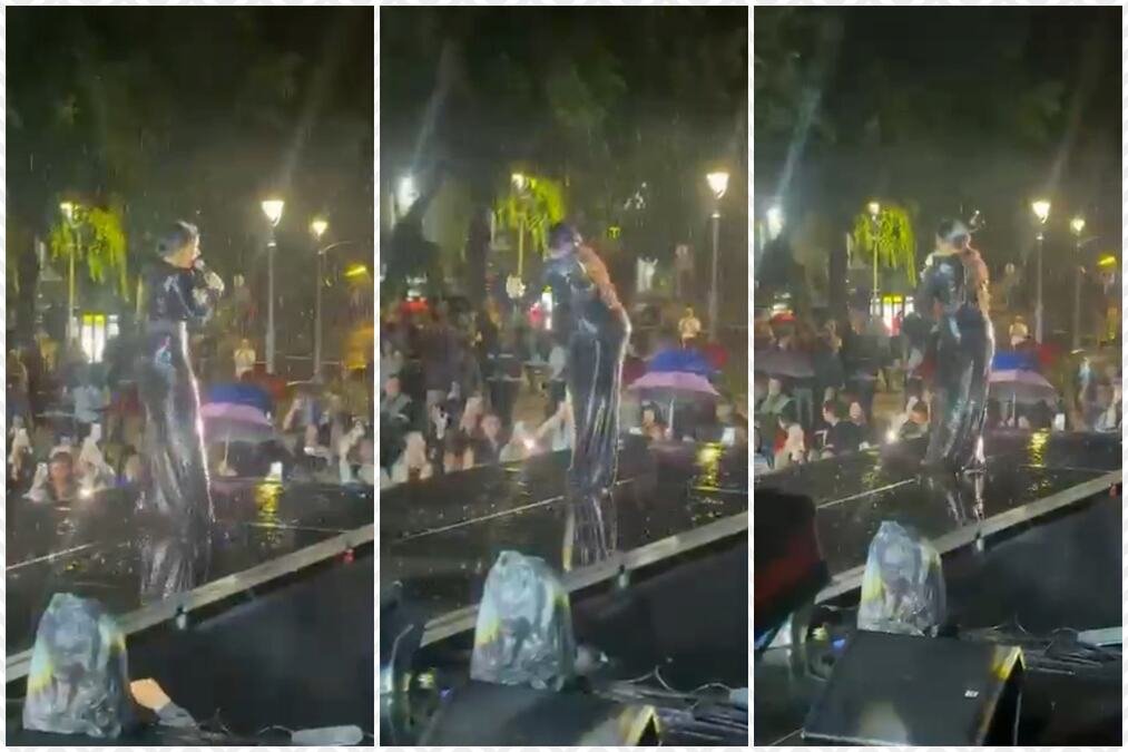 PLJUSAK NIJE MOGAO DA JE ZAUSTAVI: Tanja Savić pevala na kiši, nije htela da prekine koncert, još jednom pokazala da je pravi profesionalac (VIDEO)