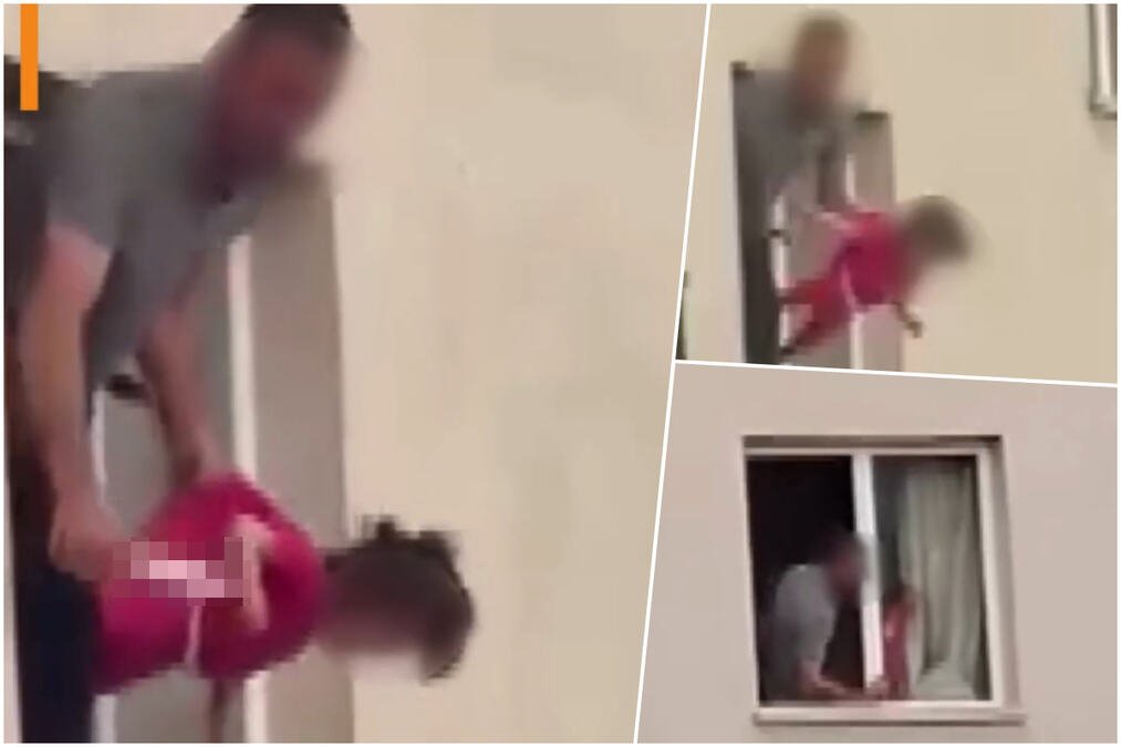 UZNEMIRUJUĆE! OTAC DRŽI ĆERKU (3) KAO TAOCA, PRISLONIO JOJ NOŽ NA GRLO: Ljudi nemoćno gledaju horor! Nakon neuspelih pregovora INTERVENISALI SPECIJALCI (VIDEO)