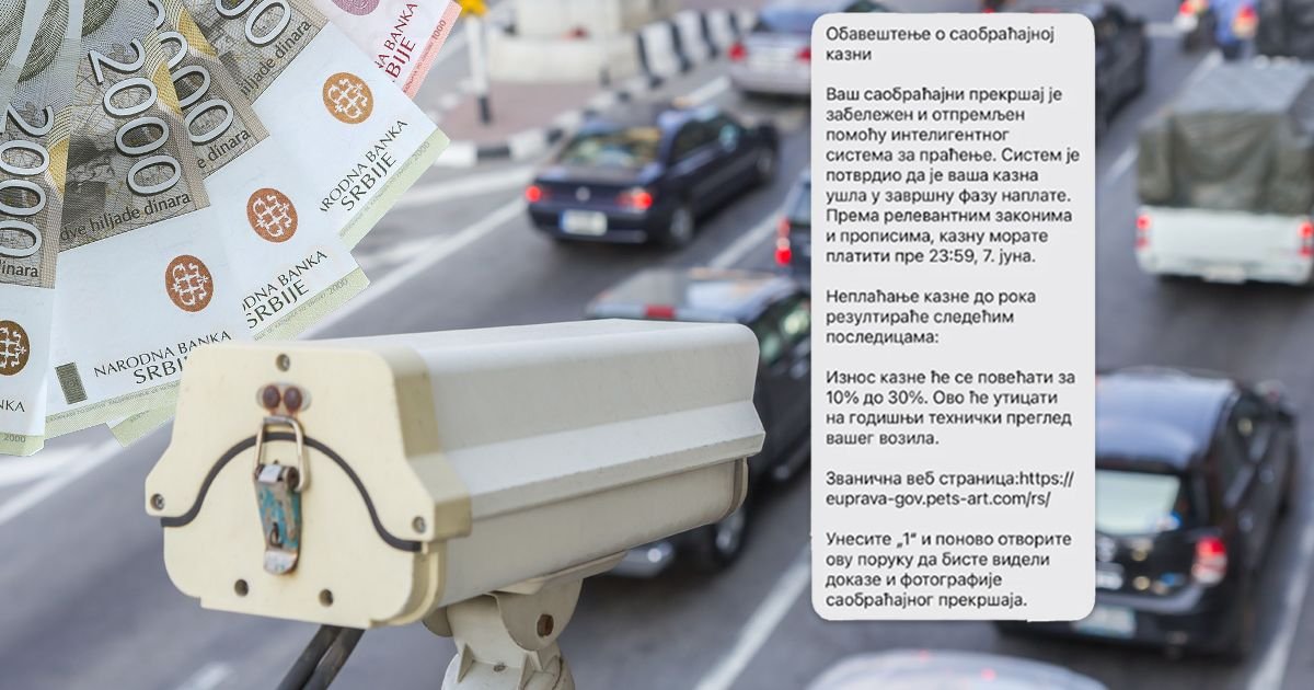 Ako vam je stigla OVAKVA SMS poruka ne nasedajte: "Sistem je potvrdio da je kazna ušla u završnu fazu naplate"