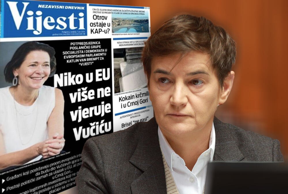 OŠTAR ODGOVOR NA PISANJE CRNOGORSKIH MEDIJA Brnabićeva: "Ovo pokazuje koliko im je Vučić razbio koncepciju u Tivtu i kakve frustracije je to izazvalo"!