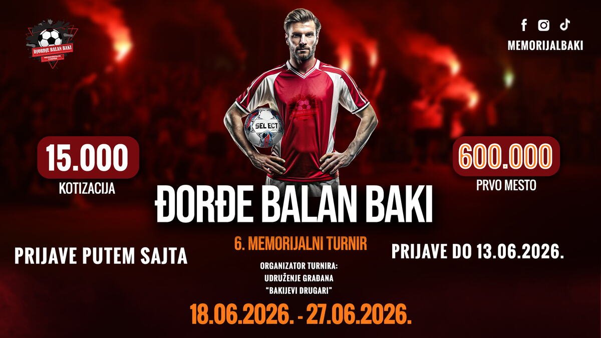 KOVIN SPREMA SPEKTAKL: Šesti memorijalni turnir "Đorđe Balan Baki" - istorijski nagradni fond, spoj humanosti i sporta