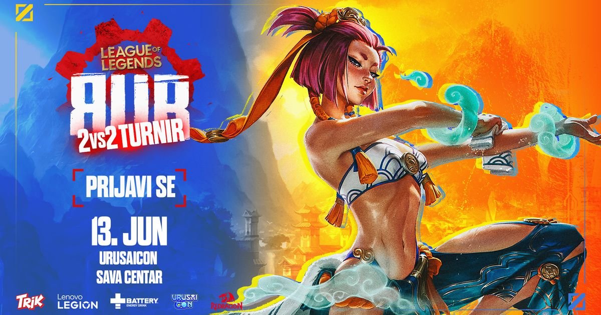 Prijavi se za League of Legends 2v2 turnir na Urusai Conu 13.06!