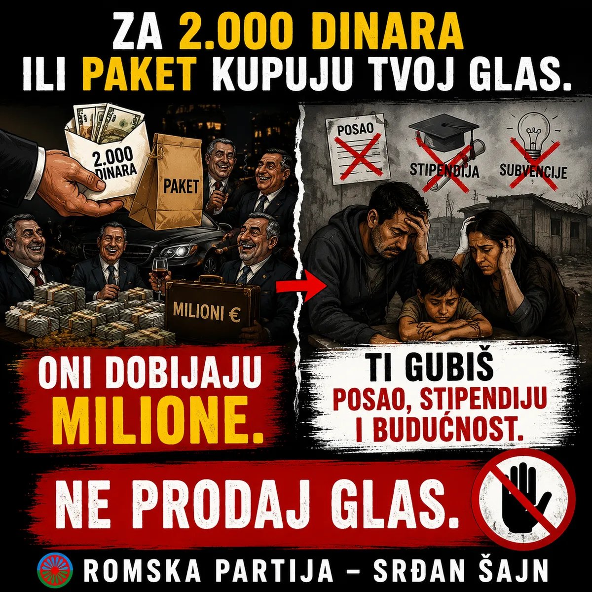 Roma Party launches Dont Sell Your Vote campaign in Serbia