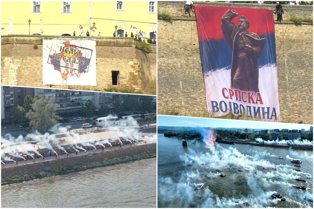 "SRBIJA POBEĐUJE" Veličanstveni prizori: Iz Novog Sada poslata snažna poruka jedinstva, napretka i vere u budućnost
