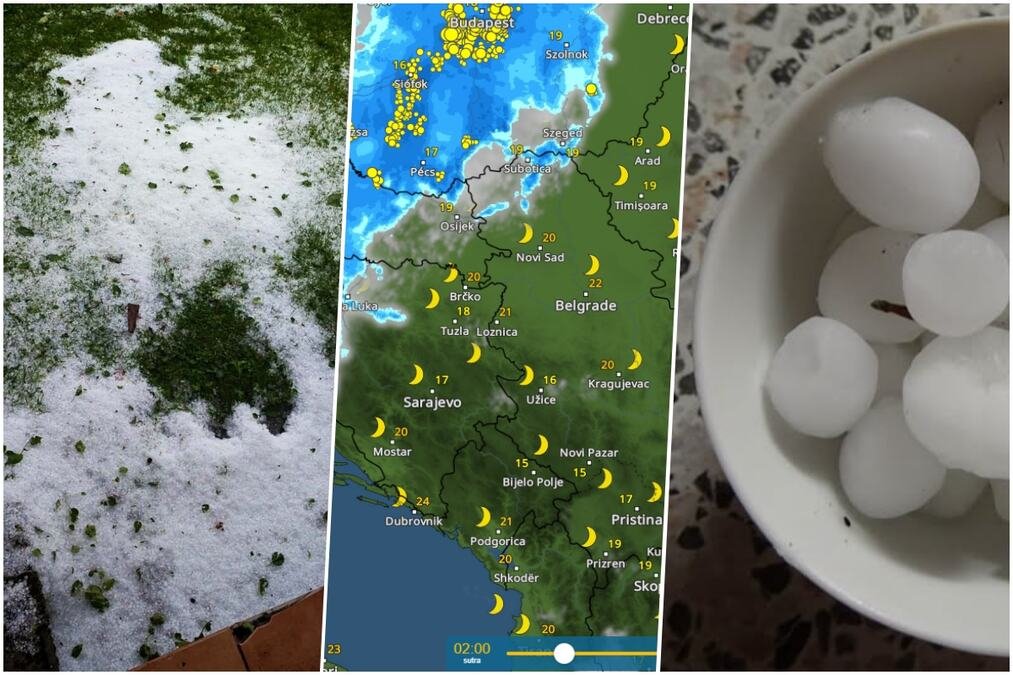 OLUJA NAPRAVILA HAOS U SLOVENIJI, TOKOM NOĆI STIŽE U SRBIJU! Padao grad veličine golf loptice, slike su dramatične (FOTO)