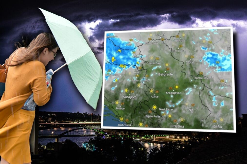 STIŽE NAGLA PROMENA VREMENA: Jak vetar udara Srbiju, temperature padaju, a evo kada se vraćaju pljuskovi
