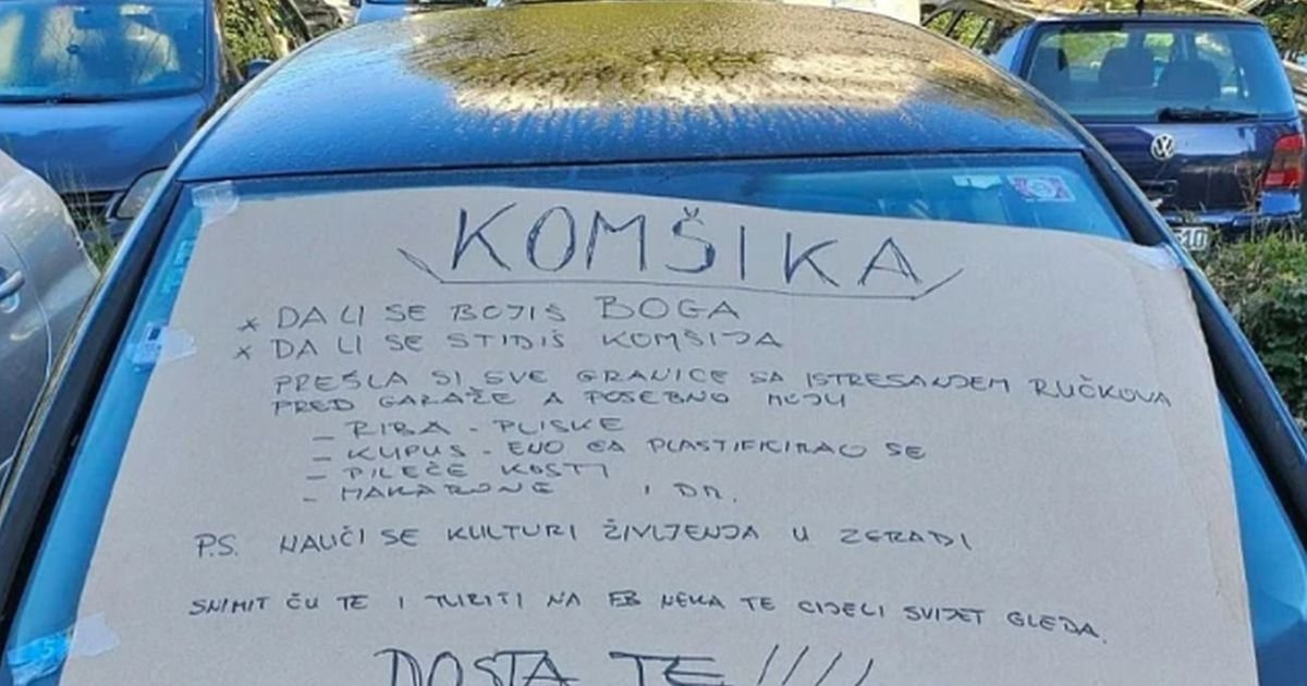 "KOMŠIKA! Eno ga kupus, PLASTIFICIRAO SE"! Poruka neurednoj komšinici koju danas šeruje ceo Balkan