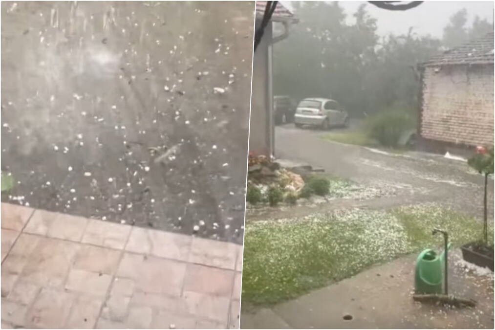 KRENULO JE! JAKO NEVREME STIGLO U SRBIJU, APOKALIPTIČNI PRIZORI NA SEVERU ZEMLJE: Krupan grad u mnogim mestma, CRNI OBLACI STIŽU IZ MAĐARSKE (FOTO)