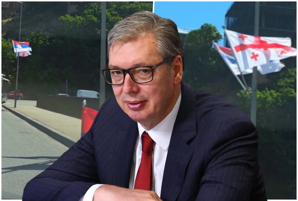SRPSKE TROBOJKE I PET KRSTOVA SVUDA PO ULICAMA TBILISIJA: Veličanstvene scene pred posetu predsednika Vučića Gruziji (VIDEO)