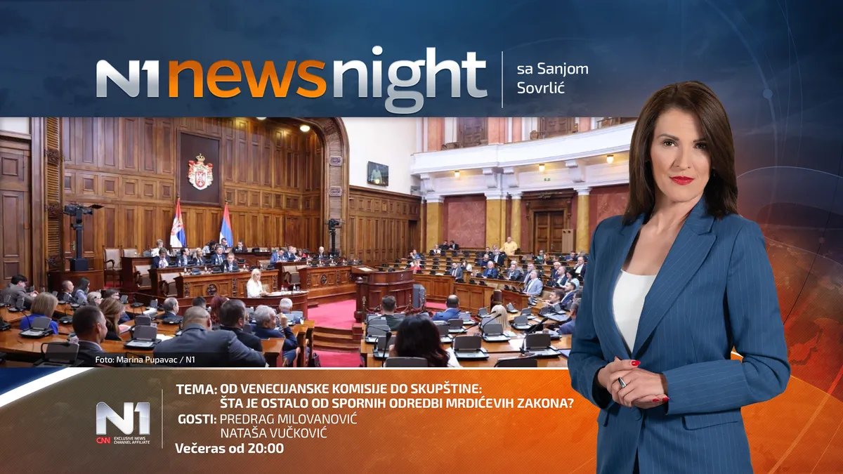Gledajte UŽIVO Newsnight: Od Venecijanske komisije do Skupštine - šta je ostalo od spornih odredbi Mrdićevih zakona?