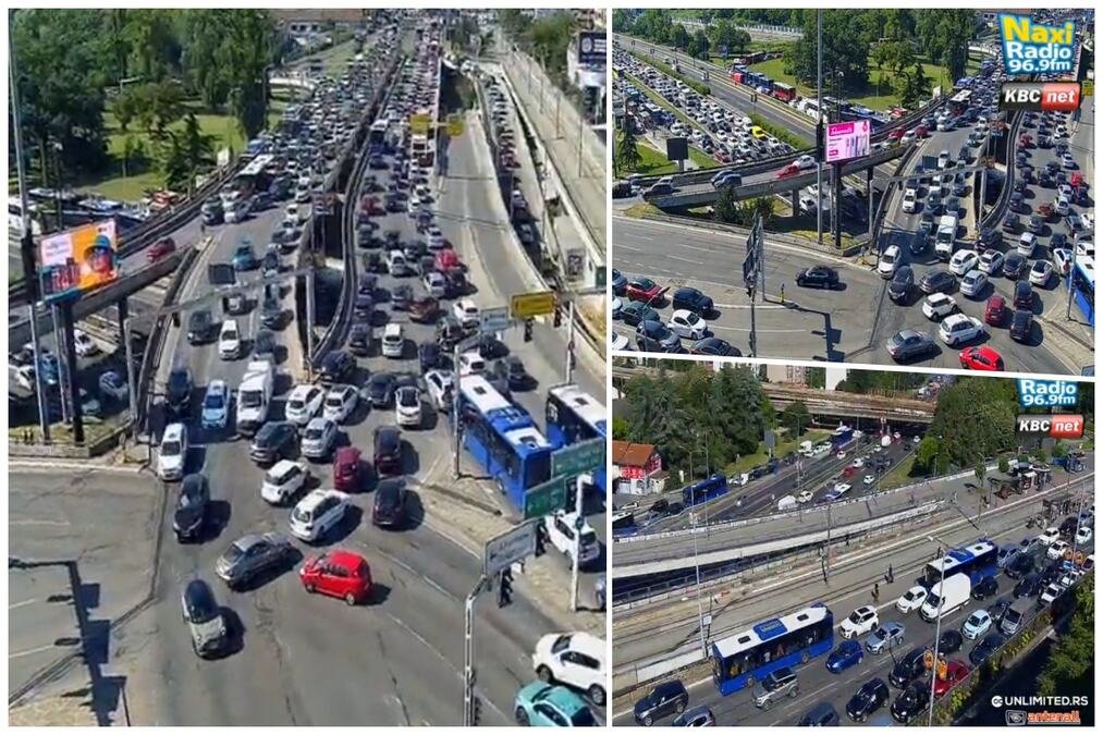 LJUDI IZLAZE IZ AUTOBUSA I NASTAVLJAJU PEŠKE: Totalni zastoj na Autokomandi - vozila IZ SVIH PRAVACA se jedva kreću (FOTO)