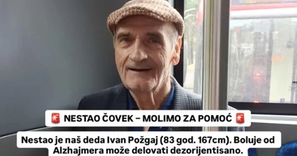 Od marta traje potraga za dekom Ivanom: Nestao u okolini Koceljeve, porodica nudi novčanu nagradu