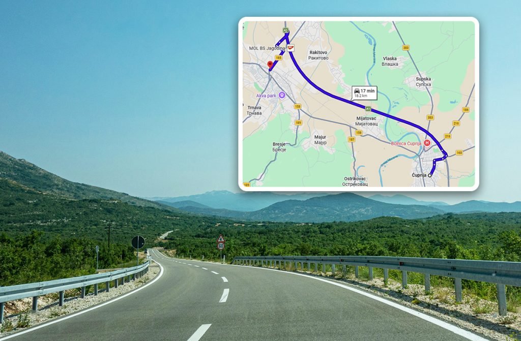 Radovi na putu I A1, deonica Petlja Jagodina-Ćuprija u smeru ka Nišu