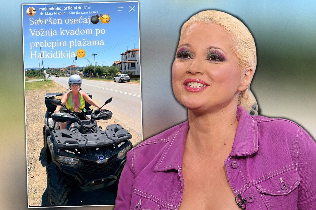 SVI SU ČEKALI SAMO DA VIDE ČIME SE MAJA VOZA NA MORU! Pevačica izgorela na kvadu, stavila kacigu, ali bujne grudi izgoreše