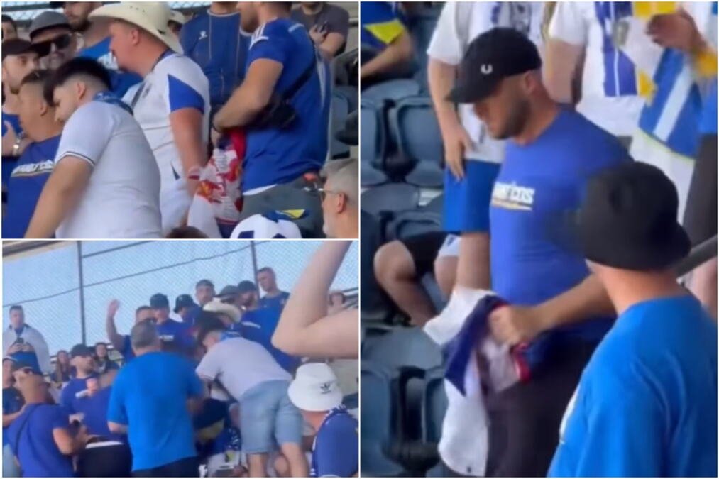 SKANDAL U AMERICI! NAVIJAČI BOSNE OTELI SRPSKU ZASTAVU NA STADIONU! Poludeli kad su videli trobojku, okružili mladića i uzeli mu je! Isplivao SRAMOTAN snimak!