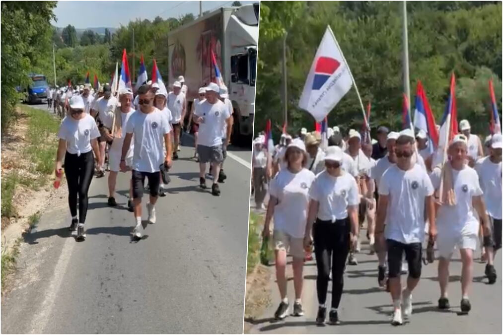SVI PUTEVI VODE KA BEOGRADU, A PRISTOJNA SRBIJA KA POBEDI! Ljudi masovno krenuli peške ka srpskoj prestonici da 27. juna podrže svoj narod! (FOTO/VIDEO)