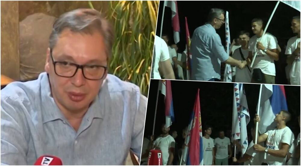 "MI MORAMO DA POKAŽEMO RAZLIKU IZMEĐU PRISTOJNE SRBIJE I ONIH KOJI BI DA IZAZIVAJU SUKOBE" Vučić u Inđiji razgovarao sa građanima koji pešače do Beograda