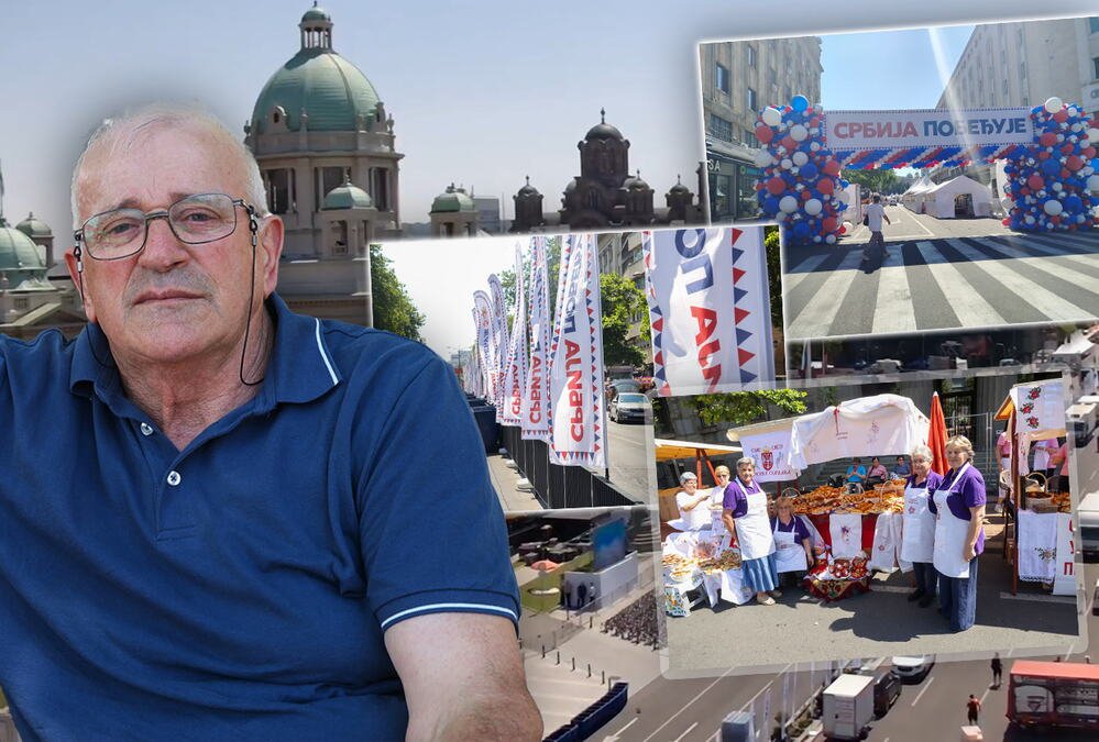 "DOŠAO SAM DA ČUJEM ŠTA ĆE PREDSEDNIK REĆI" Vojislav iz Vranja stigao na veliki skup u Beogradu, raduje se robotima, a ove informacije ga posebno zanimaju