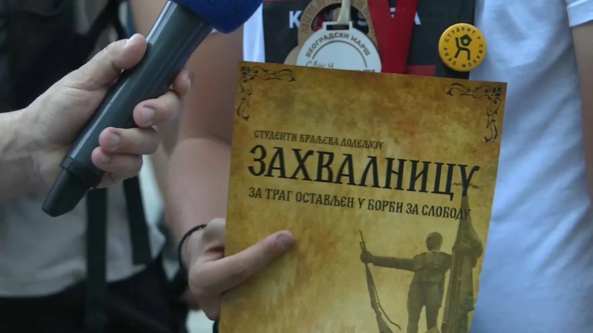 Zahvalnica 20-godišnjem studentu za pešačenje - "preživeo sam šumadijske uzbrdice i nizbrdice"