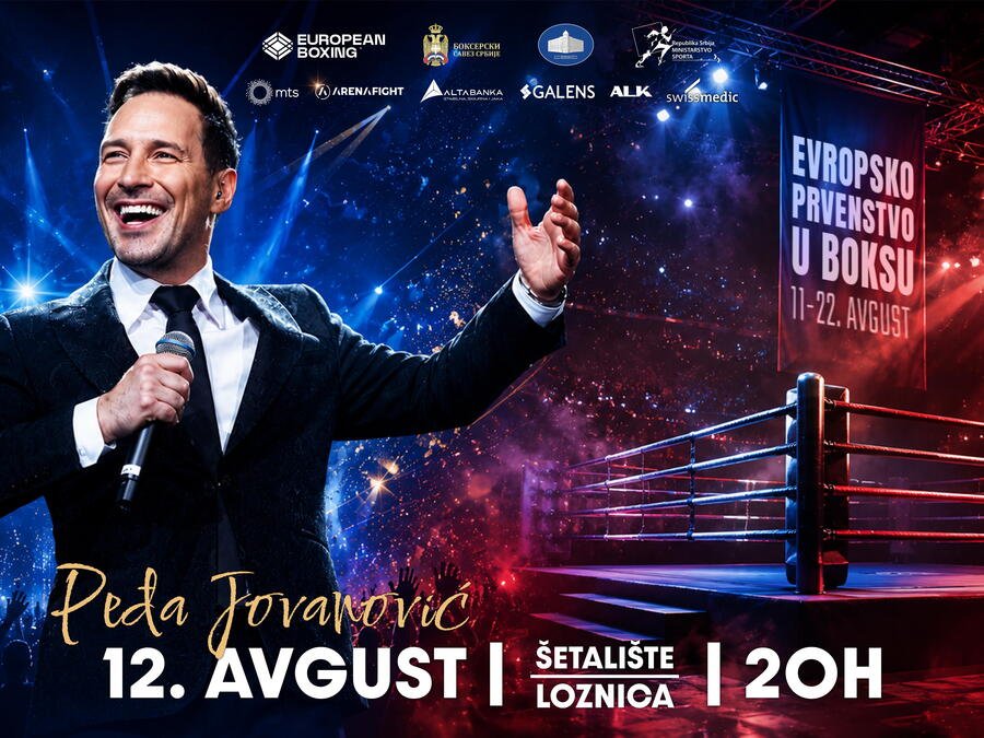 LOZNICA SPREMNA ZA JOŠ JEDAN SPEKTAKL! Poklon koncert Peđe Jovanovića na otvaranju Evropskog prvenstva!