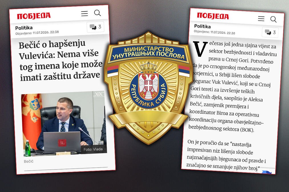 CRNOGORCI SE KITE TUĐIM PERJEM! Spajićev zamenik akciju srpske policije i hapšenje Zvicerovog čoveka predstavio kao uspeh MUP Crne Gore i PROGLASIO POBEDU!