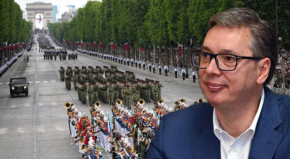 VUČIĆ STIGAO U PARIZ, MAKRON VEČERAS PRIREĐUJE SVEČANU VEČERU Prvi put jedan predsednik Srbije pozvan da prisustvuje vojnoj paradi: Objavljene impozantne brojke